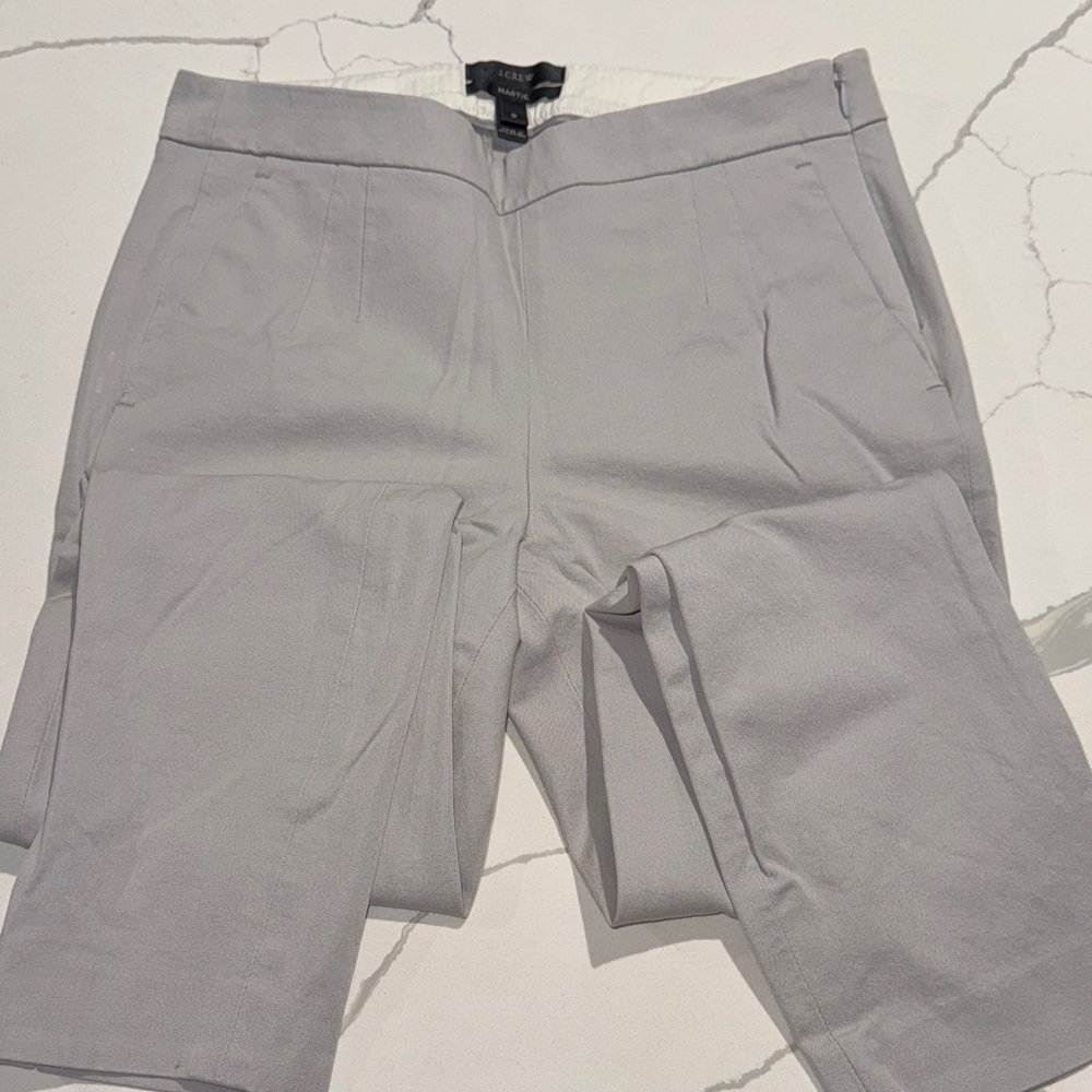 J. Crew Women’s Martie Side Zip Pants Light Gray 0